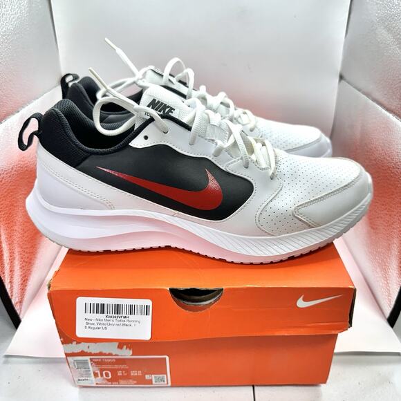 Nike Todos ‘White/University Red Black’ BQ3198-101 Men’s Running Shoes | Size 10 main image 5